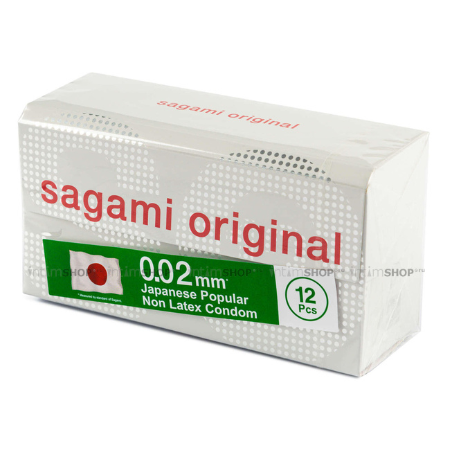 Полиуретановые презервативы Sagami Original 0.02, 12шт - фото 1