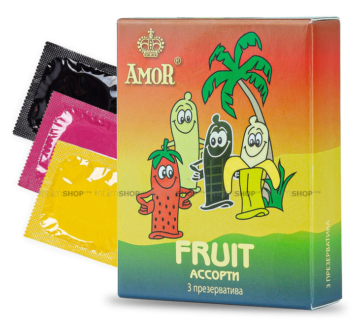 Презервативы Amor Яркая Линия Fruit, ассорти, 3 шт - фото 2