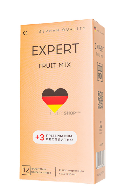 Презервативы цветные ароматизированные Amor Expert Fruit Mix, 12 шт + 3 шт - фото 1