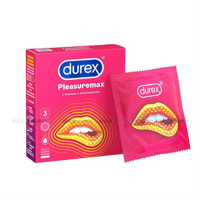 Презервативы Durex Pleasuremax рельефные, 3 шт - фото 1