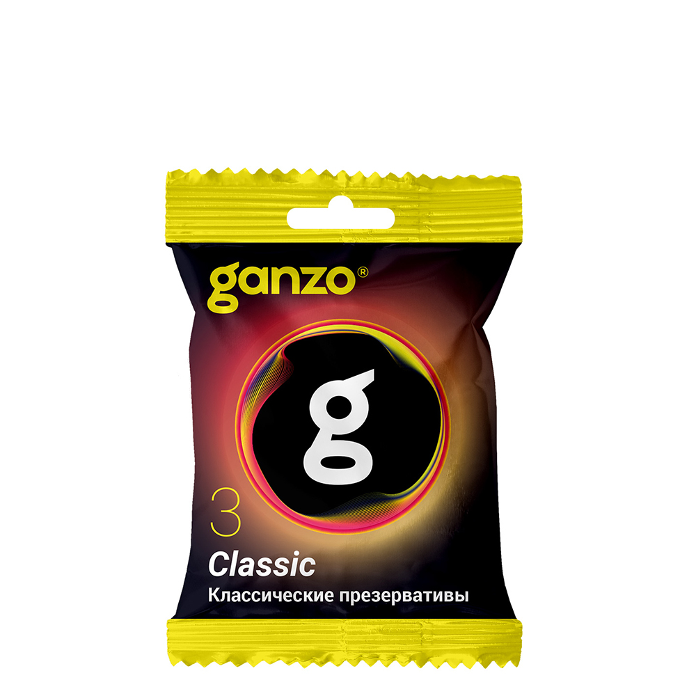 Презервативы классические Ganzo Classic в пакете, 3 шт