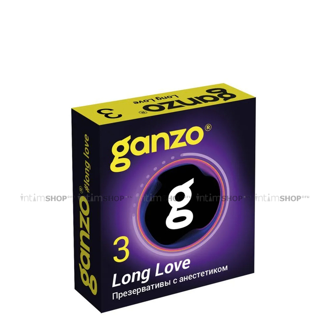 

Презервативы продлевающие Ganzo Long Love с анестетиком, 3 шт