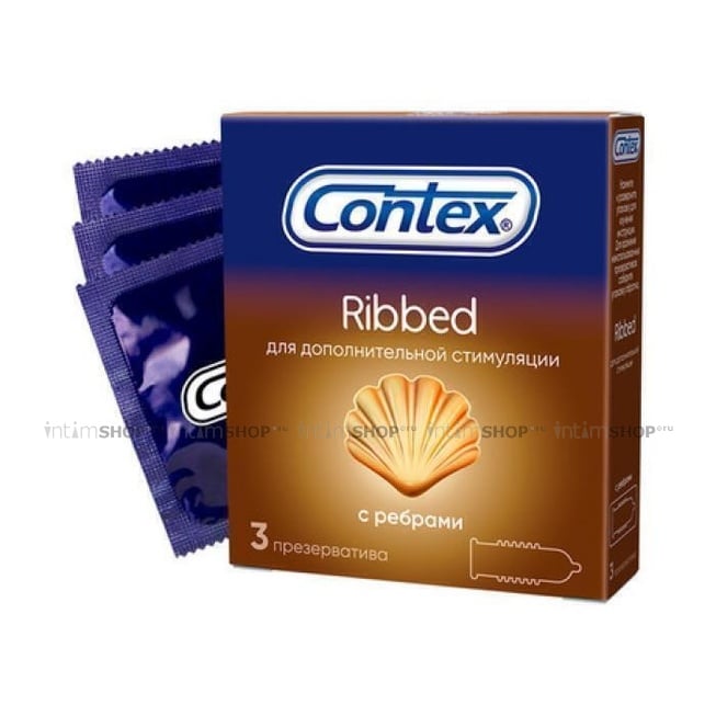 Презервативы ребристые Contex Ribbed, 3 шт - фото 1