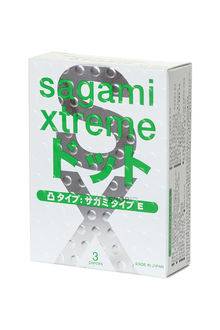 Латексные презервативы с точками Sagami Xtreme Type-E, 3шт - фото 1