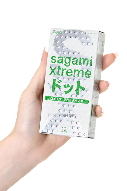 Латексные презервативы с точками Sagami Xtreme Type-E, 10шт - фото 7