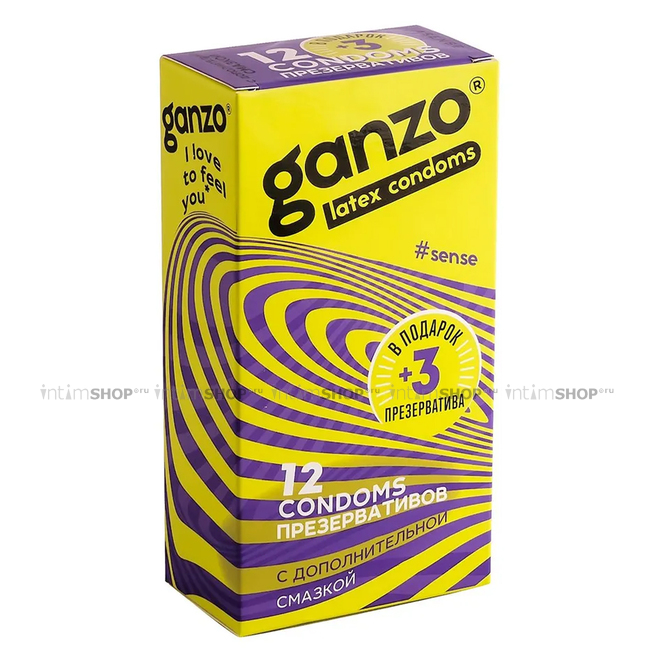 

Презервативы тонкие Ganzo Sense, 15 шт