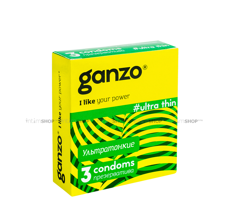 Презервативы Ganzo Ultra Thin, 3 шт