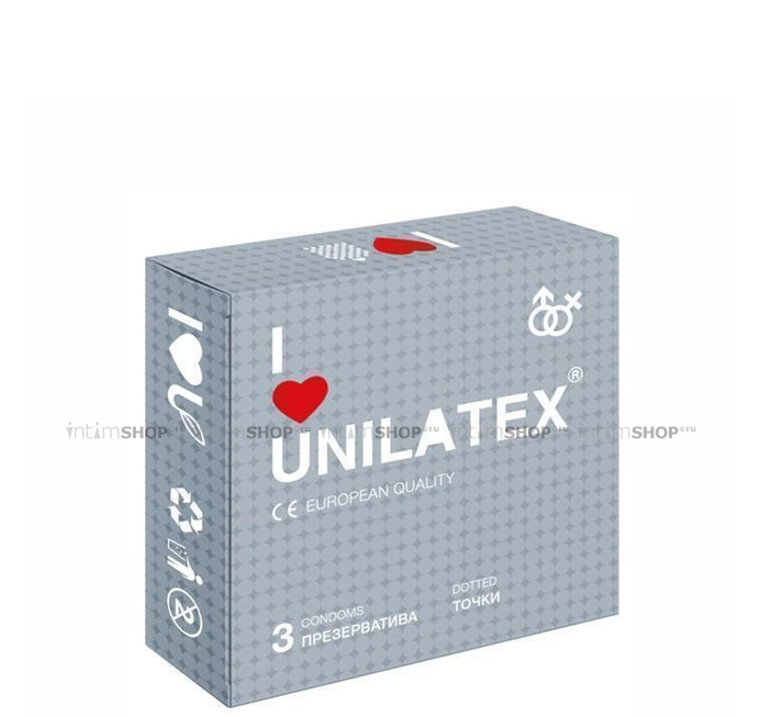 Презервативы Unilatex Dotted 3 шт.