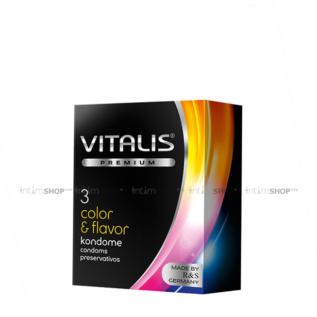 Презервативы Vitalis Premium Color&Flavor цветные ароматизированные, 3 шт - фото 2