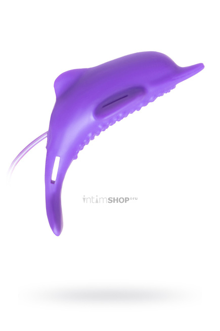 Стимулятор клитора Strap-On Vibr. Dolphin Purple - Seven Creations - фото 1