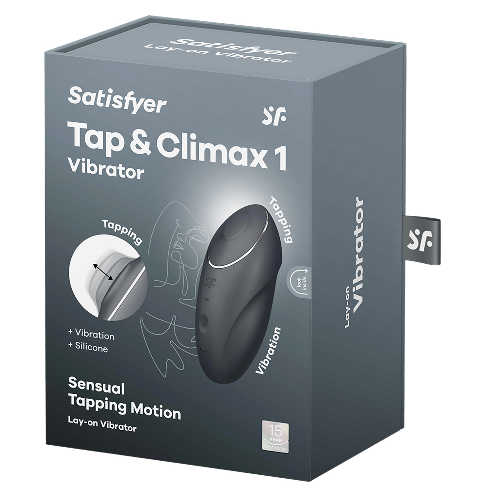 Таппинг-стимулятор с вибрацией Satisfyer Tap & Climax 1, темно-серый