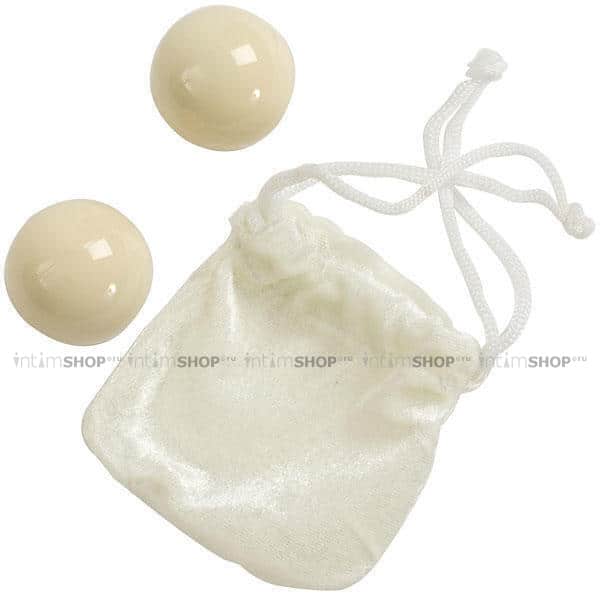 Вагинальные шарики Doc Johnson X-Large Ben Wa Balls, белые - фото 2