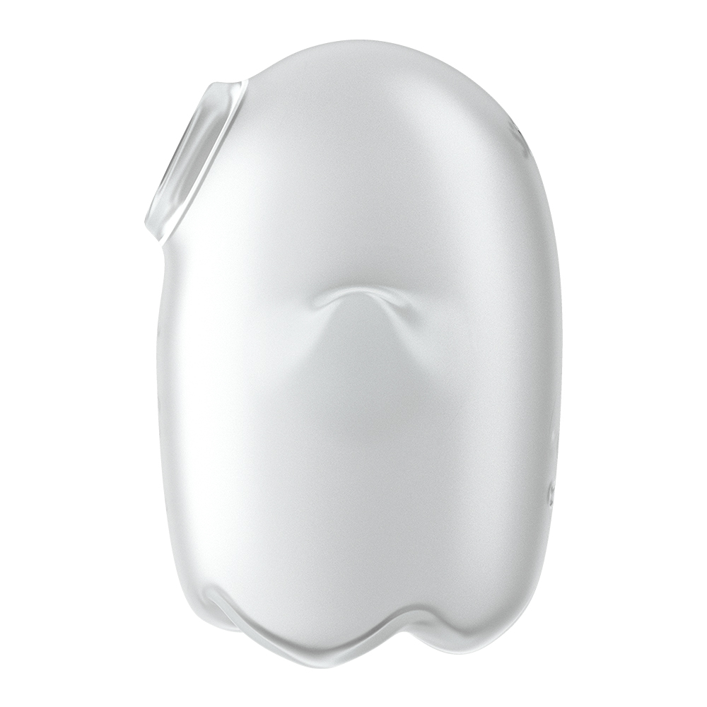 Вакуумный стимулятор клитора с вибрацией Satisfyer Glowing Ghost, белый