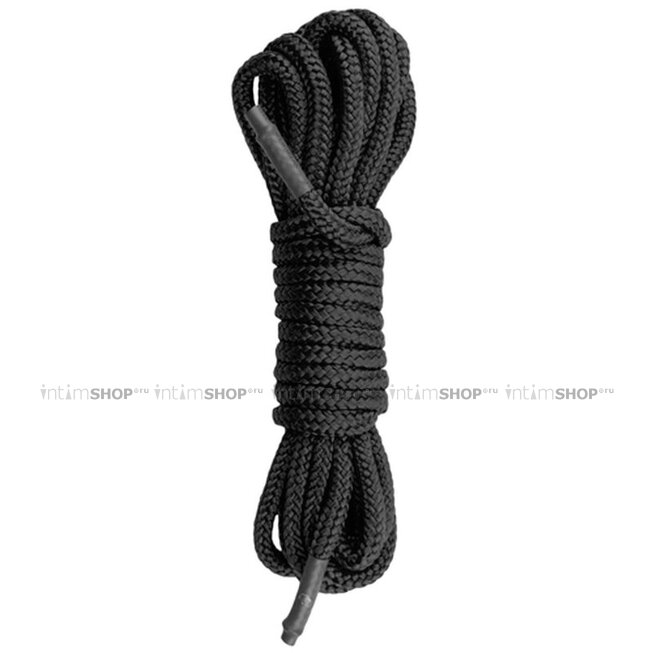 Веревка для связывания Easytoys Black Bondage Rope, чёрная, 5м