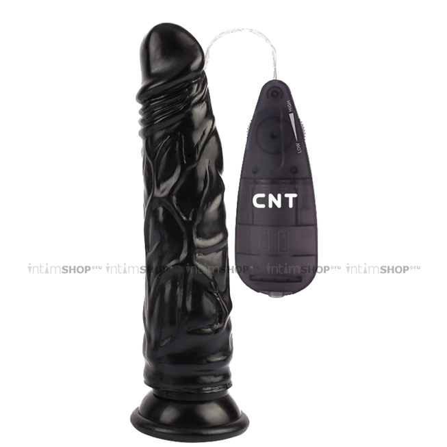 Вибратор CNT Dick Buddies: Stud Realistic Dong 21.4 см, чёрный - фото 1