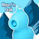 Вибратор с подвижным язычком Unihorn Mount'n Peak, голубой
