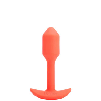 Вибропробка для ношения b-Vibe Vibrating Snug Plug 1, оранжевая