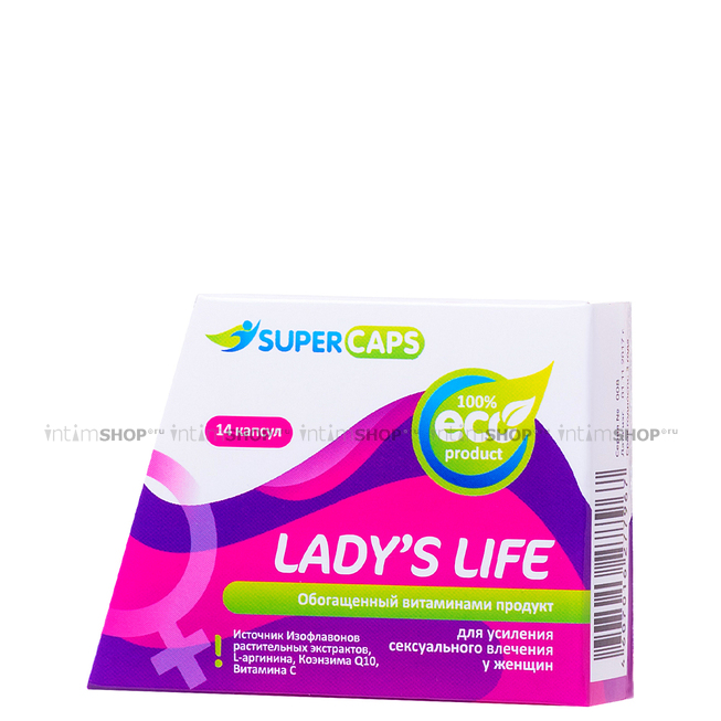 

Женское возбуждающее средство капсулы Super Caps Lady's Life, 14 шт